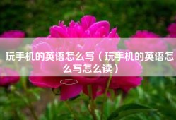 玩手机的英语怎么写（玩手机的英语怎么写怎么读）